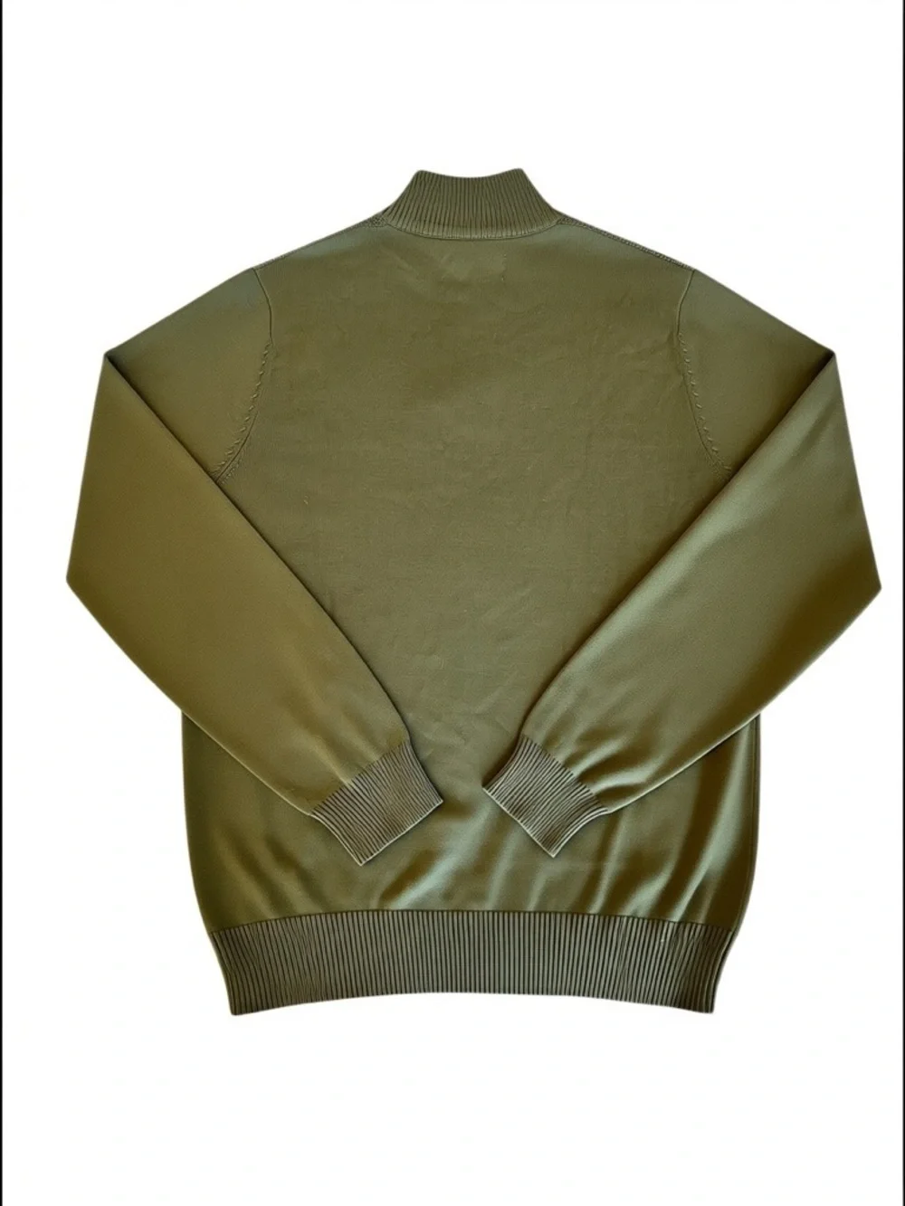 Club Room Men's Olive Button-Neck Mock Sweater Size Medium EUC - Picture 8 of 9